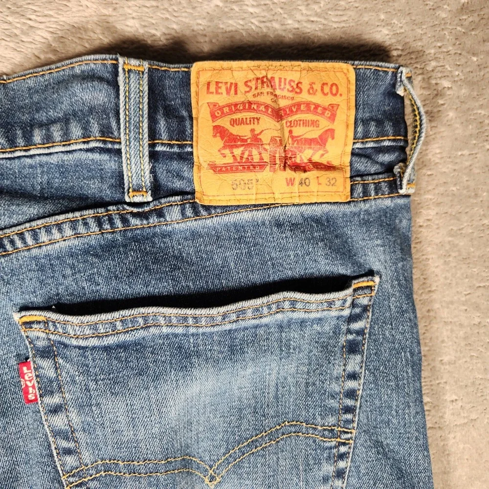 Levi's‎ 505 Jeans Mens 40X32 Blue Excellent Regular Fit Straight Leg 00505-1959